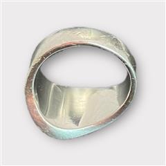 Lady's Polished Silver Ring 4.3dwt Size:7